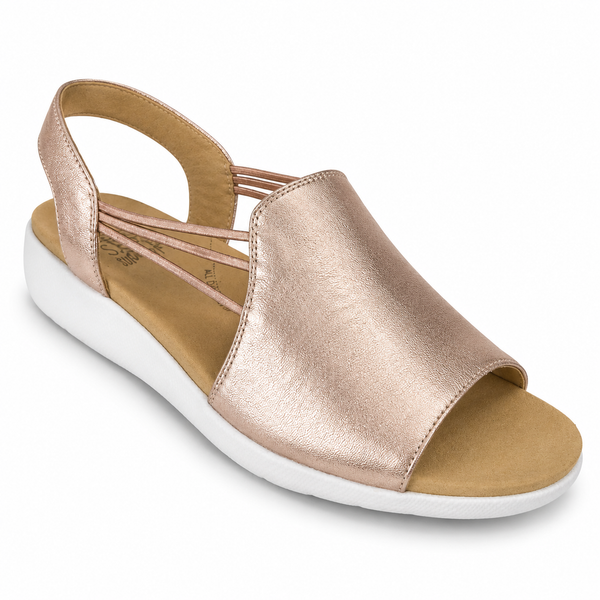 Ziera Udhays Rose Gold Leather Wide
