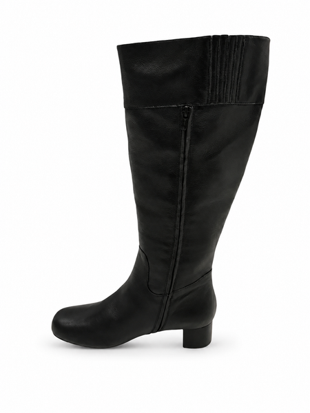 Florsheim Cuir Long Black Leather Boot