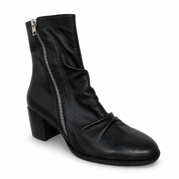Django & Juliette Mannuel Tan ~ Cappuccino ~ Black ~ Leather Boot