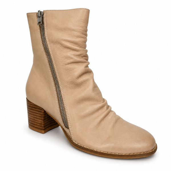 Django & Juliette Mannuel Tan ~ Cappuccino ~ Black ~ Leather Boot