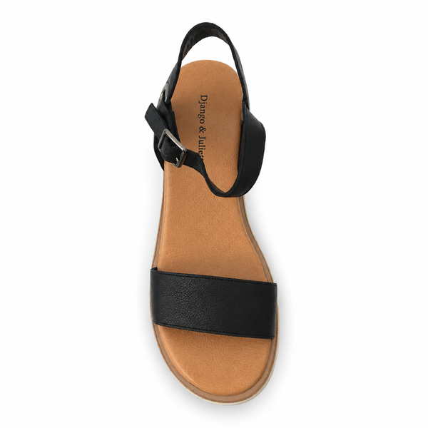 Django & Juliette Boogly 5 Colours ~ Tan ~ Black ~ White ~ Almond ~ All Black ~ Leather Wedge