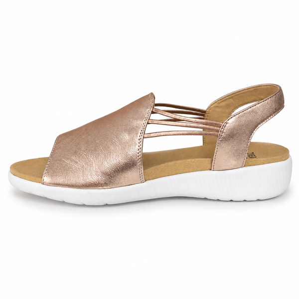 Ziera Udhays Rose Gold Leather Wide
