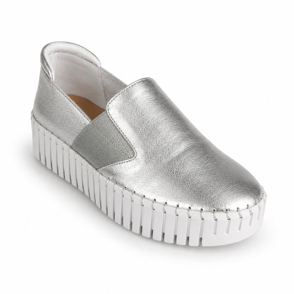 Django & Juliette Becca ~ 6 Colours ~ Tan/Oat Sole ~Silver ~ White ~ Black ~ Almond ~ Black/Black Sole Leather Slip on