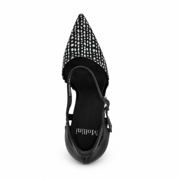 Mollini Finny Black White Spot Leather