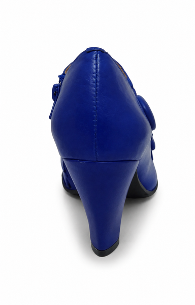 Miz Mooz CoCo Cobalt Blue Leather boot heel SALE