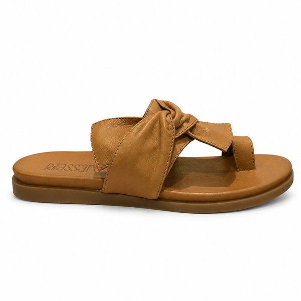 Rilassare Brie ~ Tan ~ Leather Slide