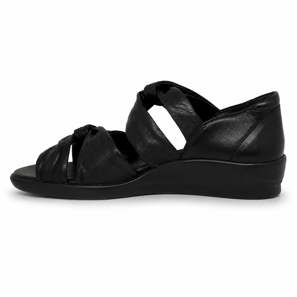 Ziera Doxie ~ Greige ~ Black ~ Leather