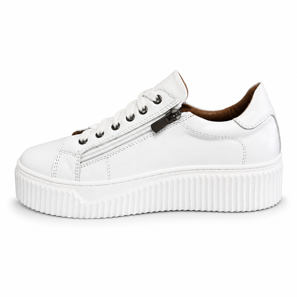 Sala Bonnie ~ 3 Colours ~ Black/White ~ White ~ Dark Stone ~ Leather Sneaker