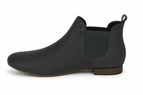 Django & Juliette Global Leather Ankle Boot ~ 4 Colours ~ Black ~ Grey ~ Cognac ~ Red