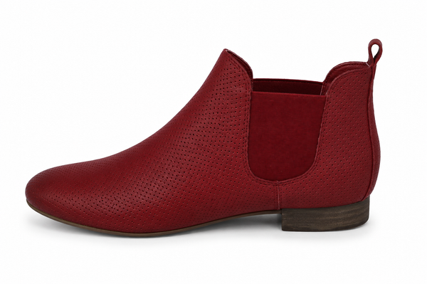 Django & Juliette Global Leather Ankle Boot ~ 4 Colours ~ Black ~ Grey ~ Cognac ~ Red
