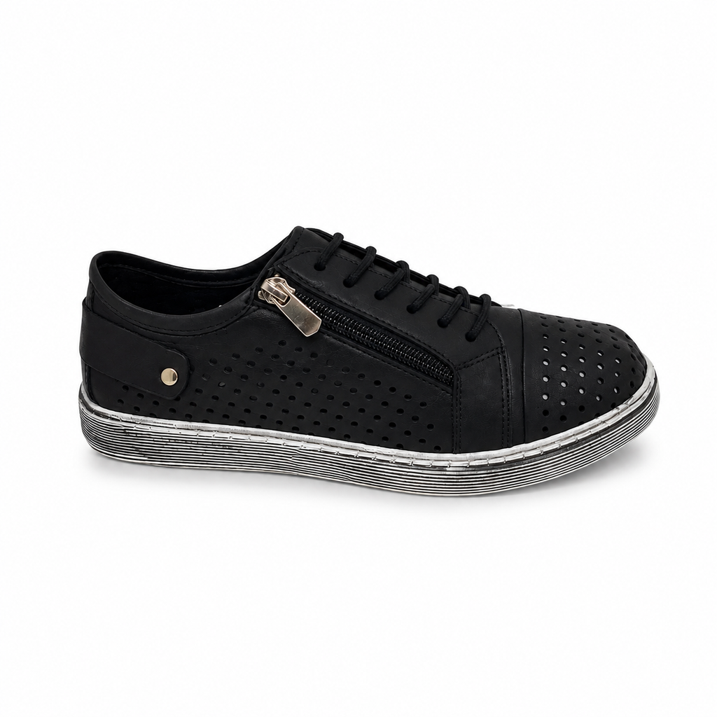 Cabello EG17 Leather Sneaker - BEST SELLER ~ Black ~ Tan ~ Taupe ~ Peach ~ Grey ~ White ~ Navy