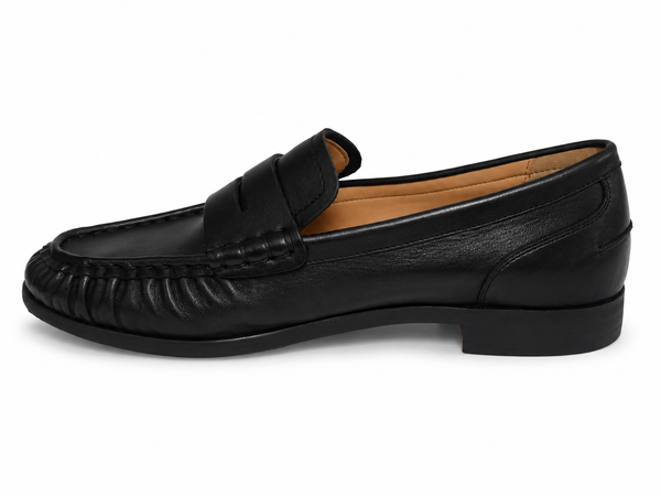 EOS Gana Penny Loafer Moccasin ~ 2 Colours ~ Black ~ Brandy ~ Leather