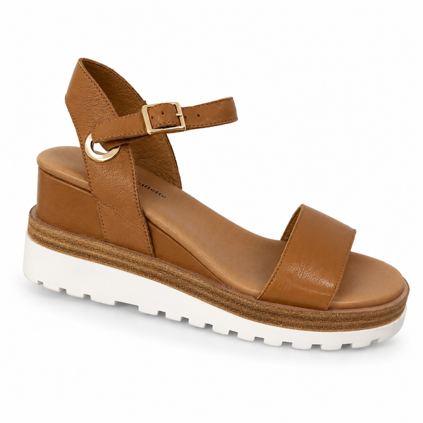 Django & Juliette Boogly 5 Colours ~ Tan ~ Black ~ White ~ Almond ~ All Black ~ Leather Wedge