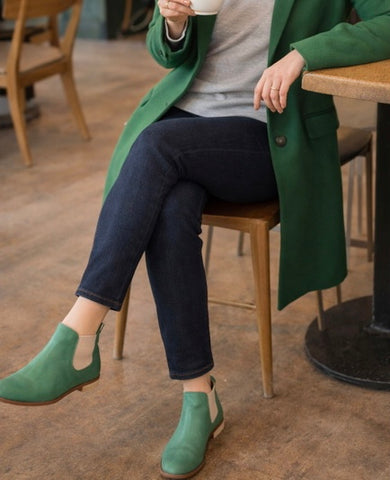 Miss M Silvia Leather Boot SALE ~ 2 Colours ~ Green ~ Blue
