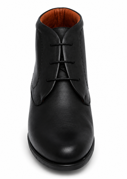 The Flexx Dango Black Leather Wedge