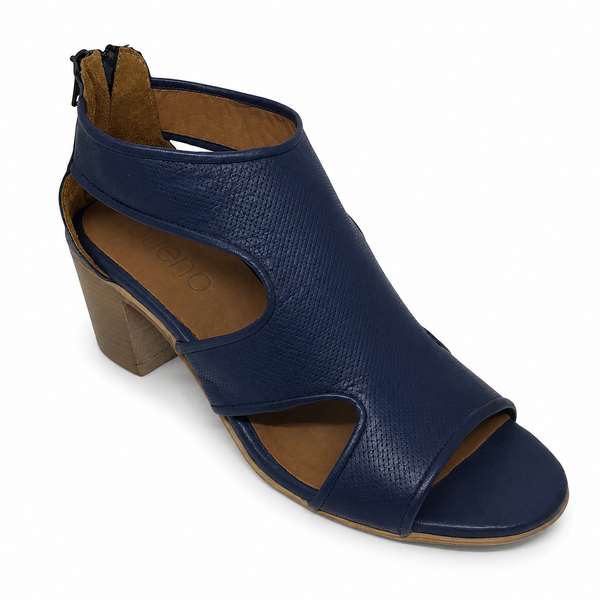 Bueno Cedric  Leather Heel 4 Colours ~ Navy ~ Black ~ Beige ~ Tan
