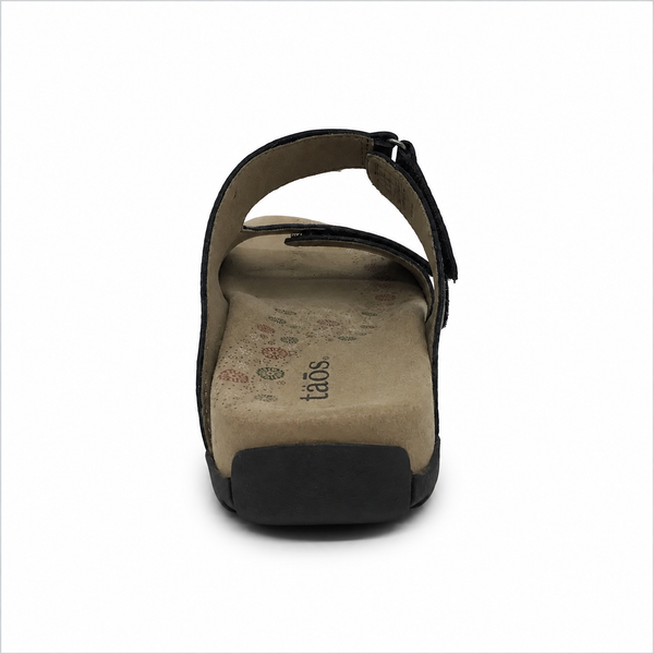 Taos Habana Leather Slide ~ Black size 6