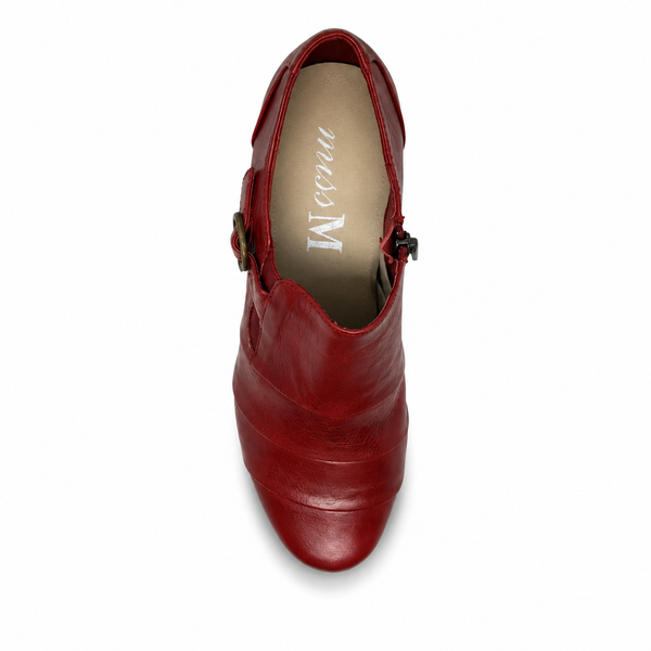 Miss M Darnelle ~ Red ~ Navy ~ Leather boot SALE LAST PAIRS