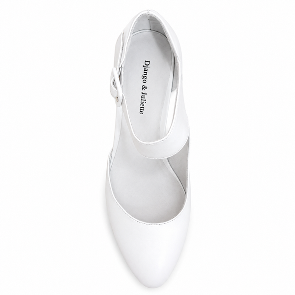 Django & Juliette Trinities Leather Heel 3 Colours ~ White ~ Black ~ Nude