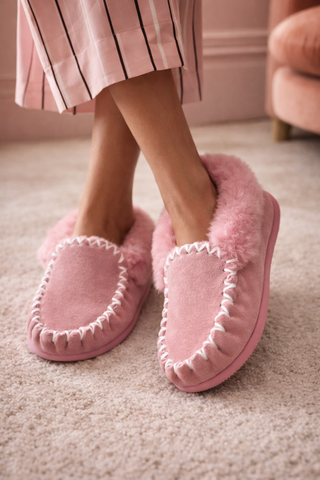 Moccasins Thick Sole ~ Black ~ Pink ~ Grey ~ Beige ~  Australian Made