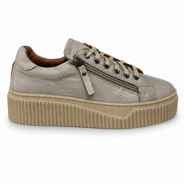 Sala Bonnie ~ 3 Colours ~ Black/White ~ White ~ Dark Stone ~ Leather Sneaker