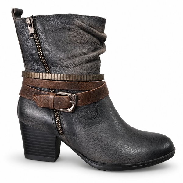 Earth Spruce Dark Grey Leather boot