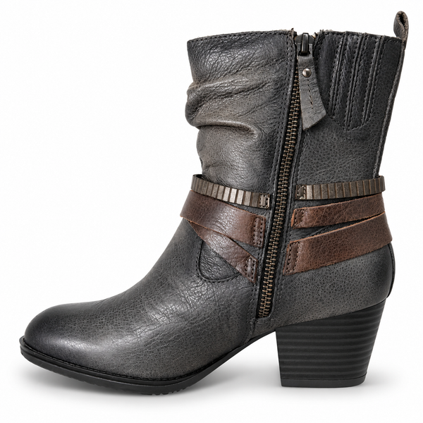 Earth Spruce Dark Grey Leather boot