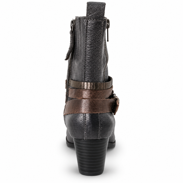 Earth Spruce Dark Grey Leather boot
