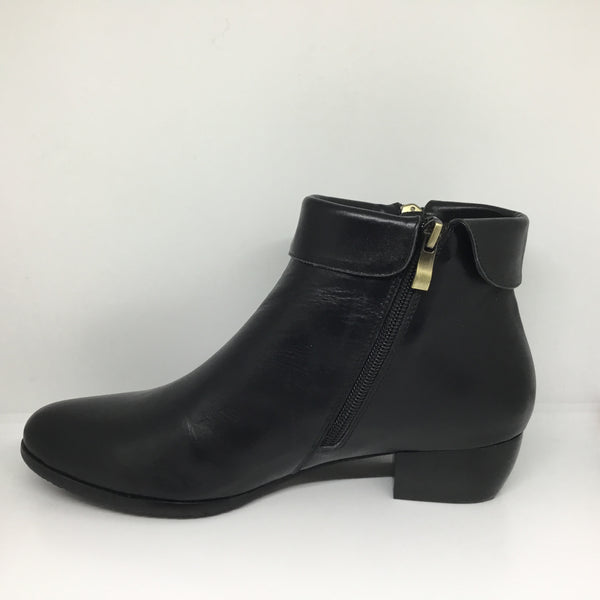 Isabella Marley Twin Zip Black Leather boot