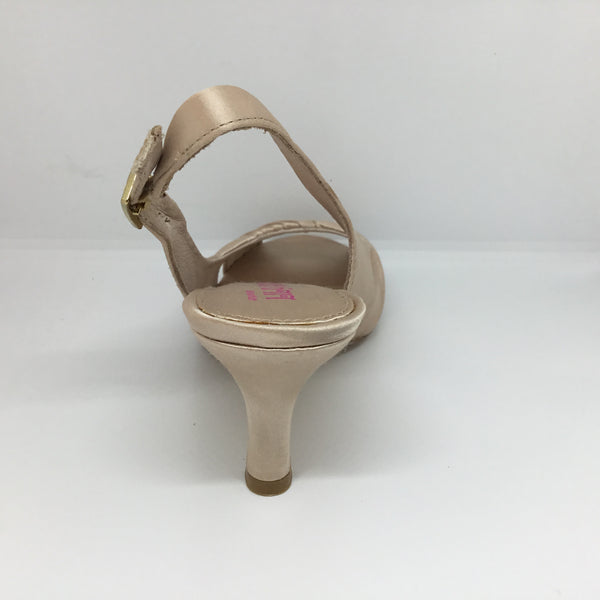 Lily Rose Jazzy Champagne Satin Heel Shop Soiled see pics