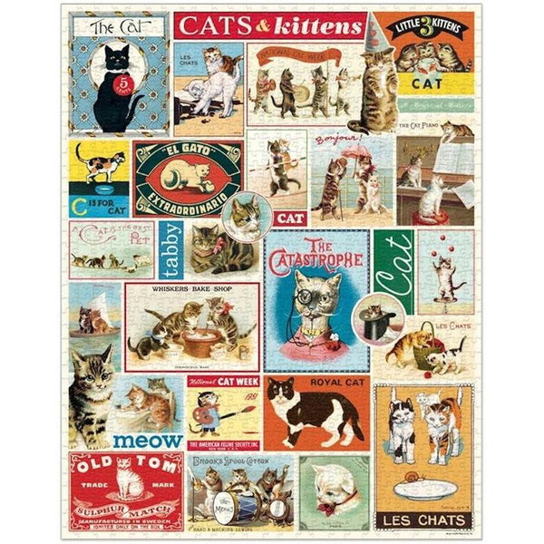 Cavallini & Co Vintage Cats 1000 piece puzzle