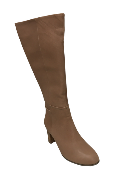 CBD ZaZa Taupe Long Leather Boot