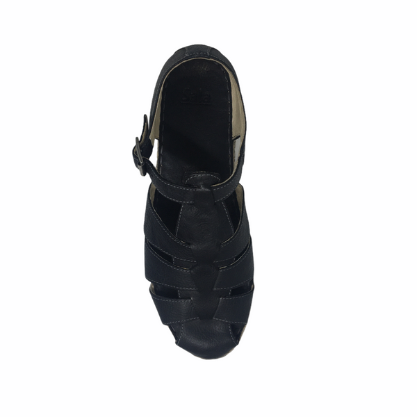 Sala Fisherman Leather Sandal ~ Black ~ Taupe ~ White