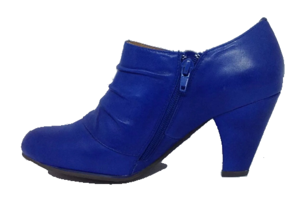 Miz Mooz CoCo Cobalt Blue Leather boot heel SALE The Little Shoe