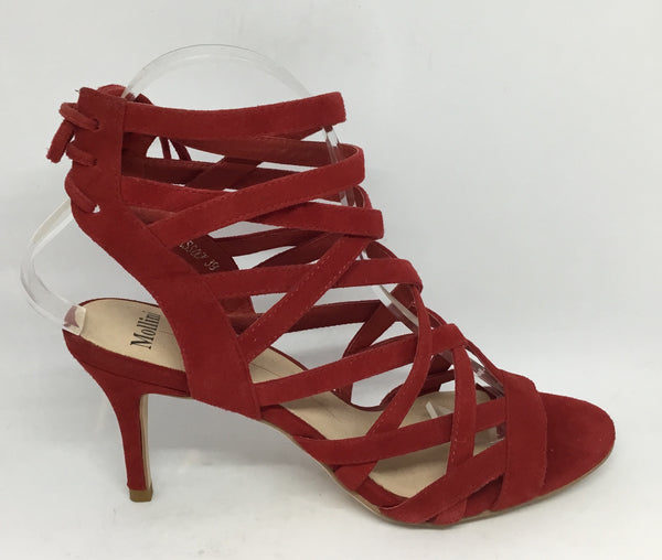 Mollini Cassock Red Suede Leather Heel