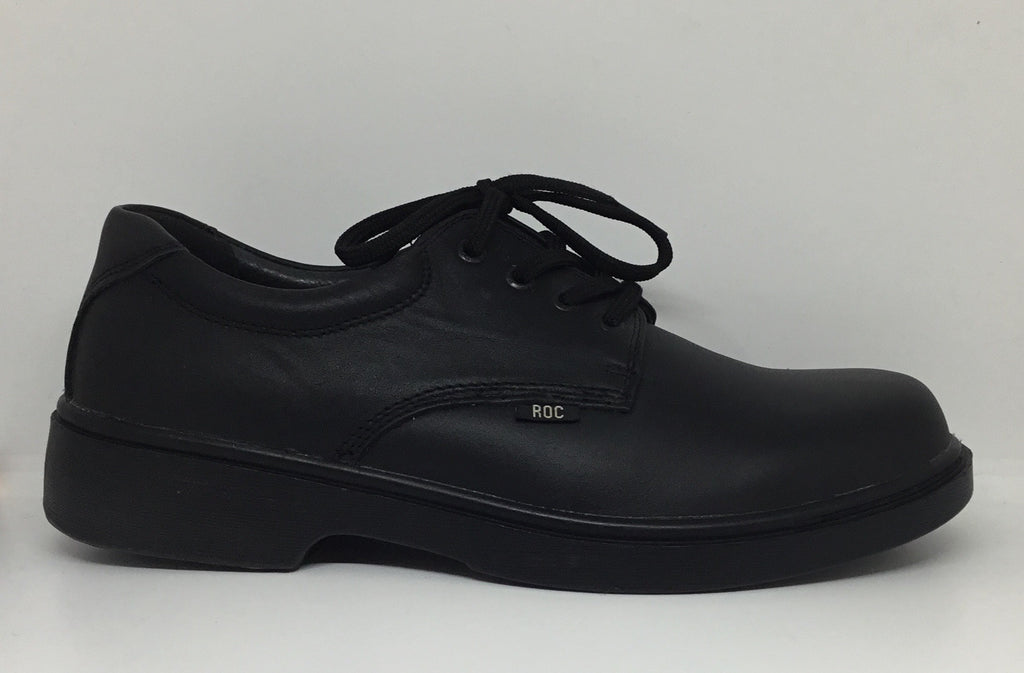 ROC Strobe Senior Black Leather School Shoe