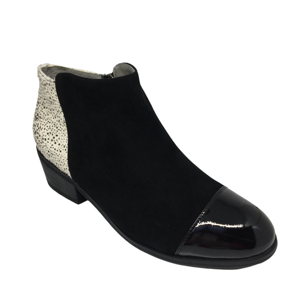 Isabella Tama Black/White leather boot
