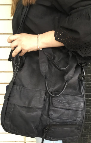 Modapelle Black Midnight Leather Bag 3835