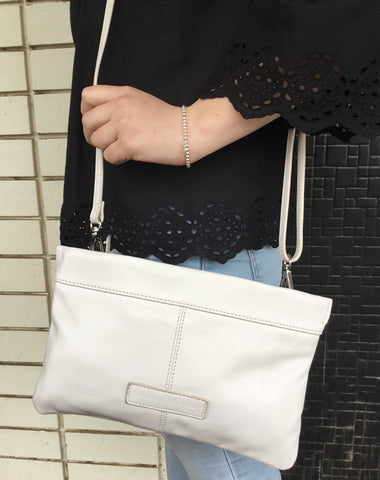 Cosgrove & Beasley White Leather Bag or Clutch