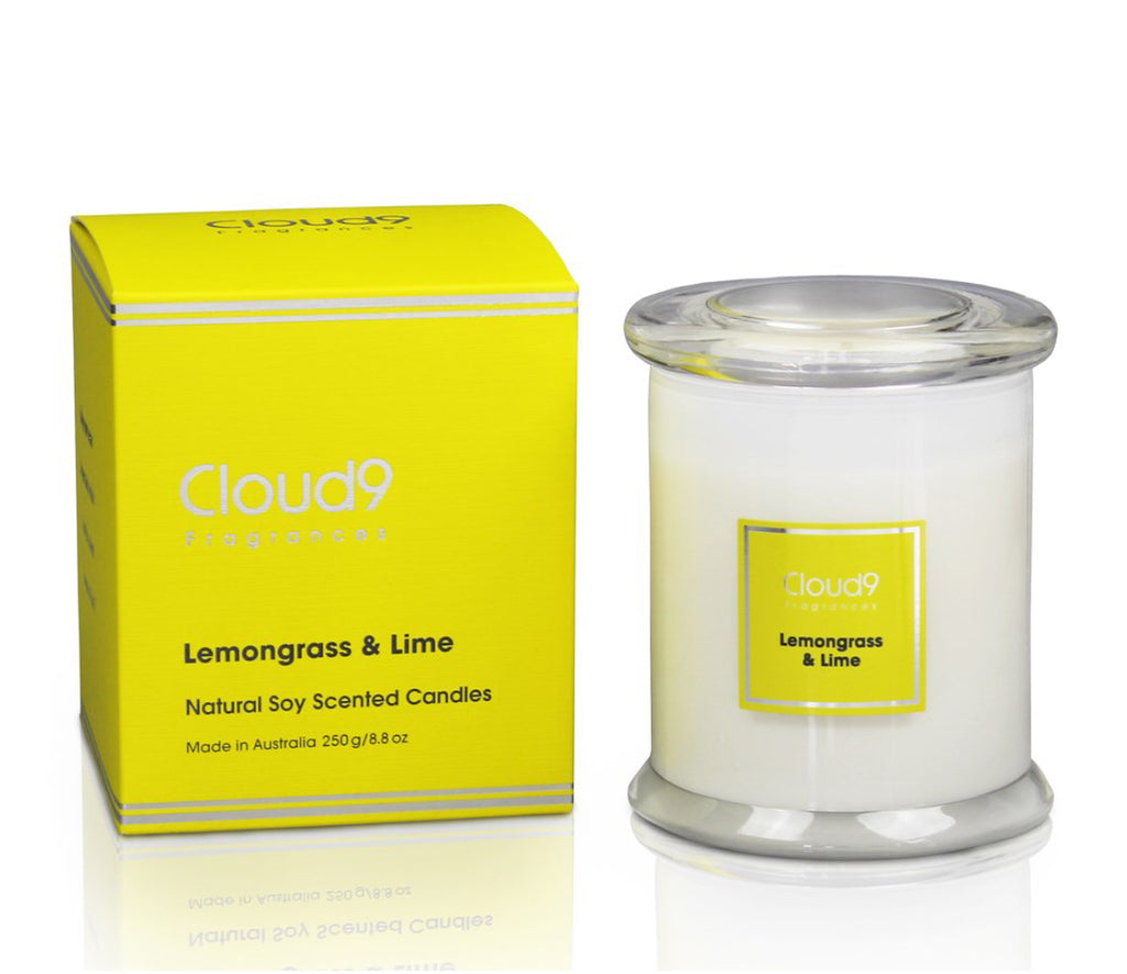 Cloud 9 Fragrances Lemongrass & Lime Jar Candle 250g