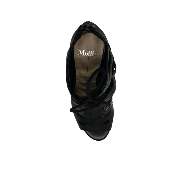 Mollini Latpia Latria black Leather heel