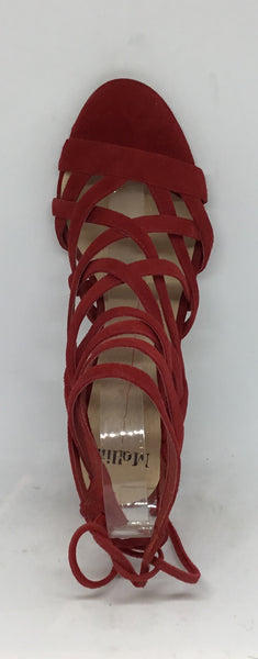 Mollini Cassock Red Suede Leather Heel