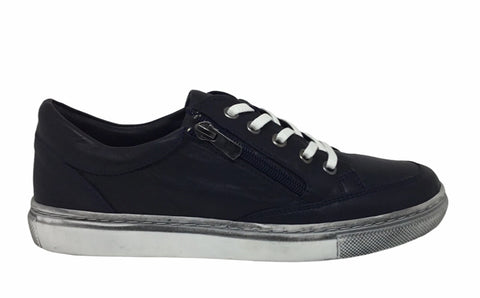 Sala Ronnie ~ Black ~ Tan ~ Taupe ~ White ~ Navy ~ Leather Zip Shoe