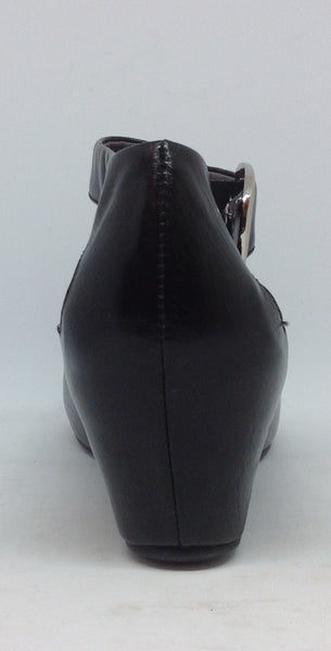 Isabella Seville Black ~ Leather Wedge Heel
